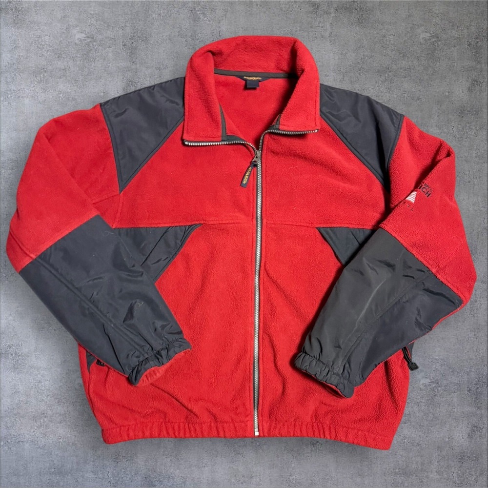 Vintage Woolrich USA Polar‎ Fleece/Jacket Size L Full Zip Pockets USA